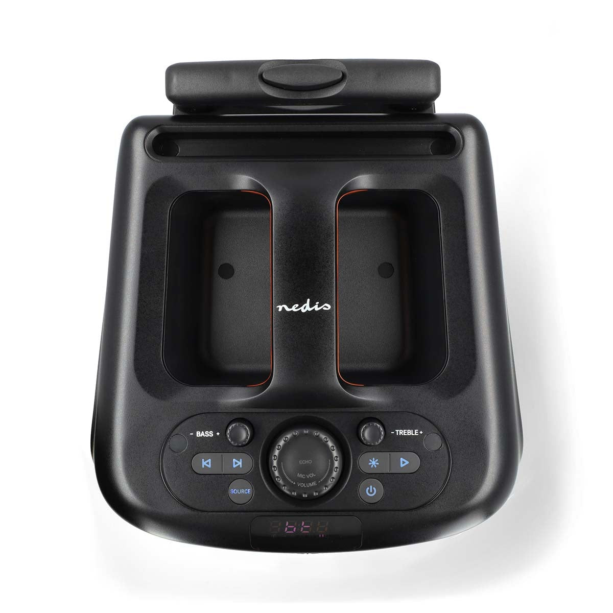 Bluetooth® Party Speaker | Maximum battery play time: 5 hrs | 240 W | Carrying handle | Party lights | Equalizer | Black / Orange