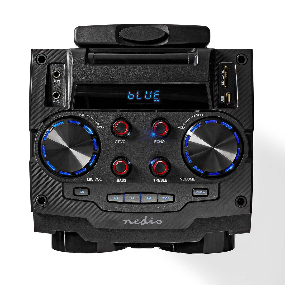 Bluetooth® Party Speaker | Maximum battery play time: 6.5 hrs | 120 W | Carrying handle | Party lights | Equalizer | Black