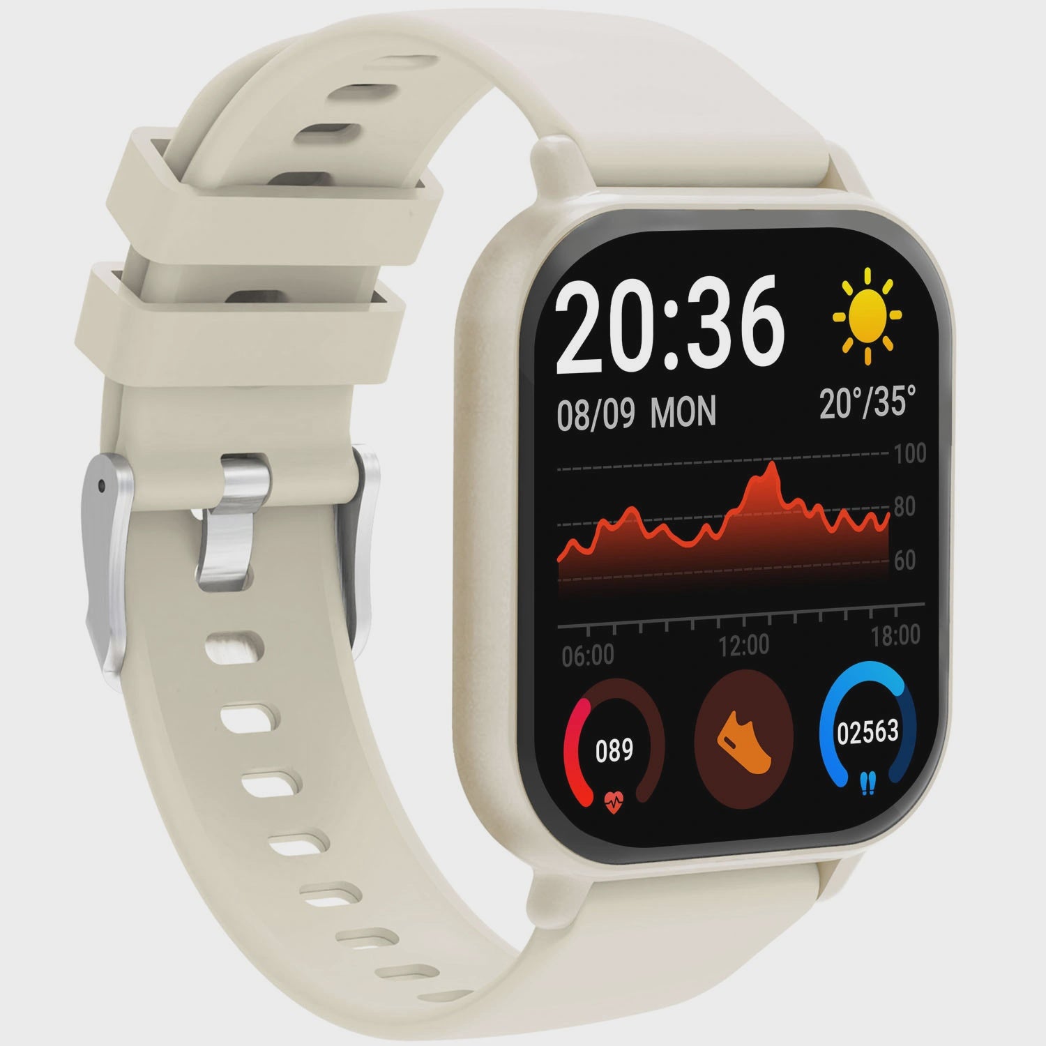 Bluetooth Smartwatch 1.81" TFT, IP65, Heart Rate Sensor