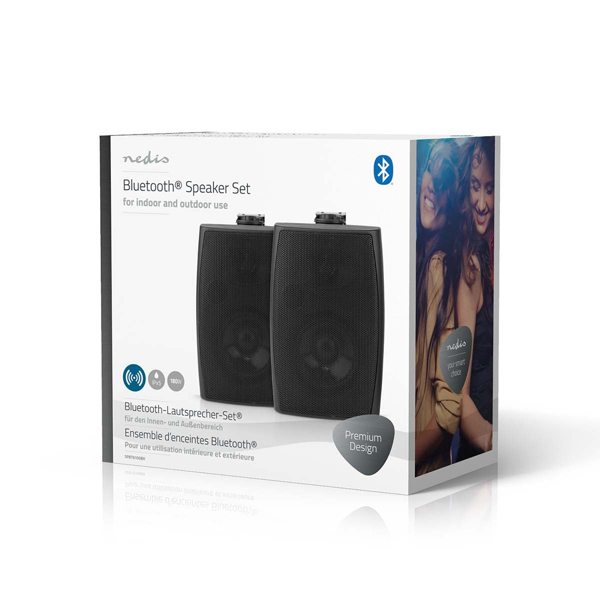 Bluetooth® Speaker | Ambiance Design | 180 W | Stereo | IPX5 | Black
