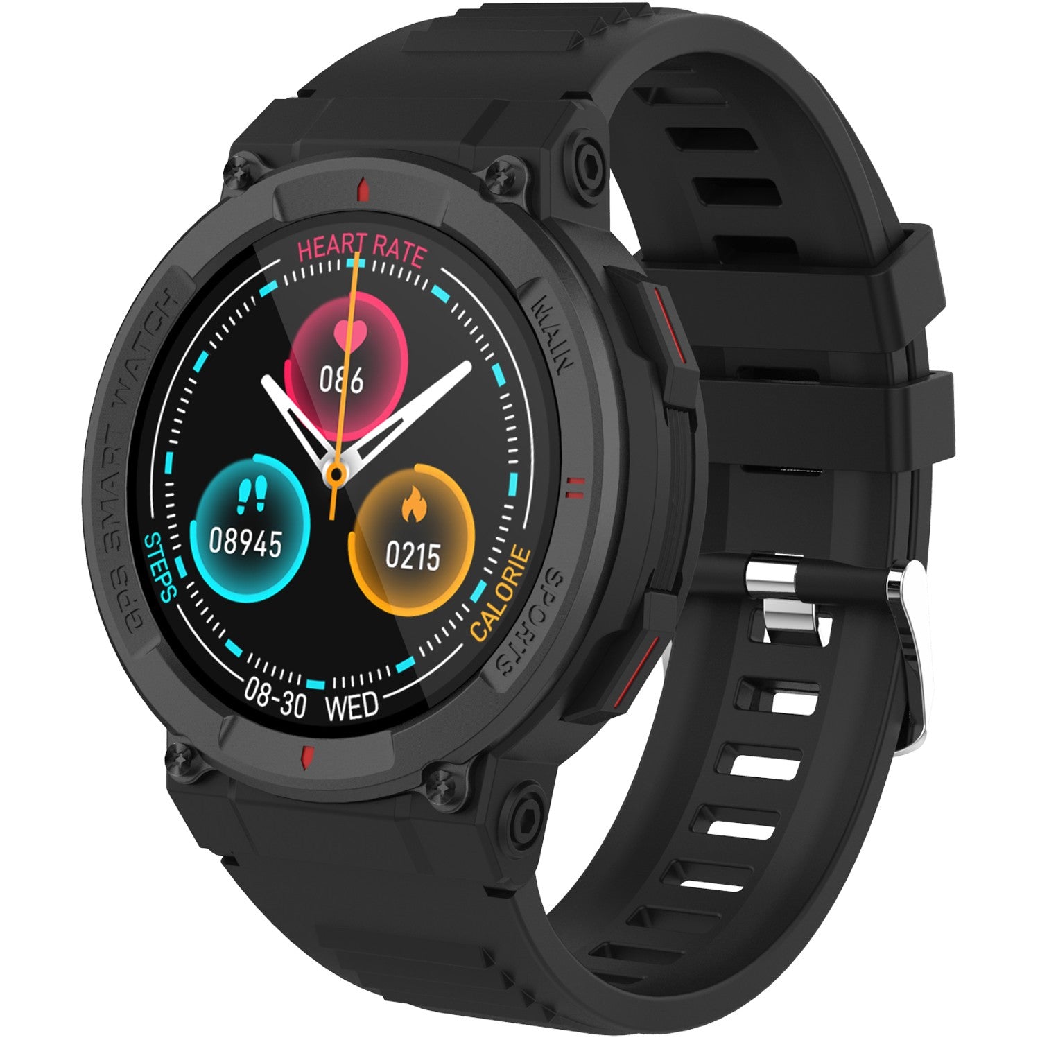 Bluetooth smartwatch with GPS Black