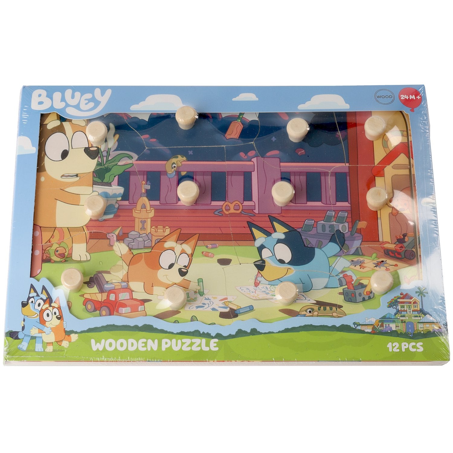 Bluey Puzzle with buds 12 pieces