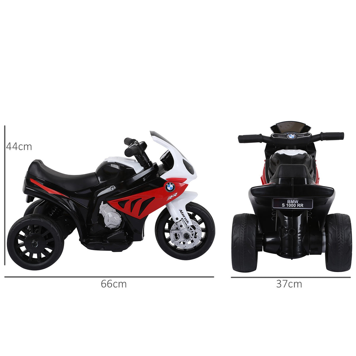 Bmw S1000Rr Licensed Electric Tricycle Children'S Motorcycle With Battery, Children'S Vehicle, Steel, Red, 66X37X44 Cm