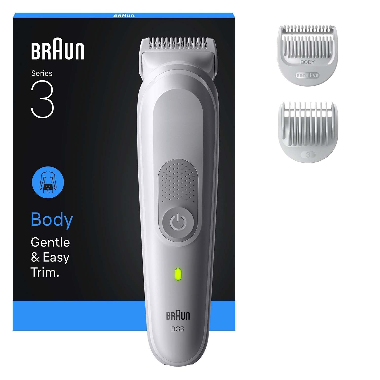 Body Groomer, Gentle Grey, Cordless Use