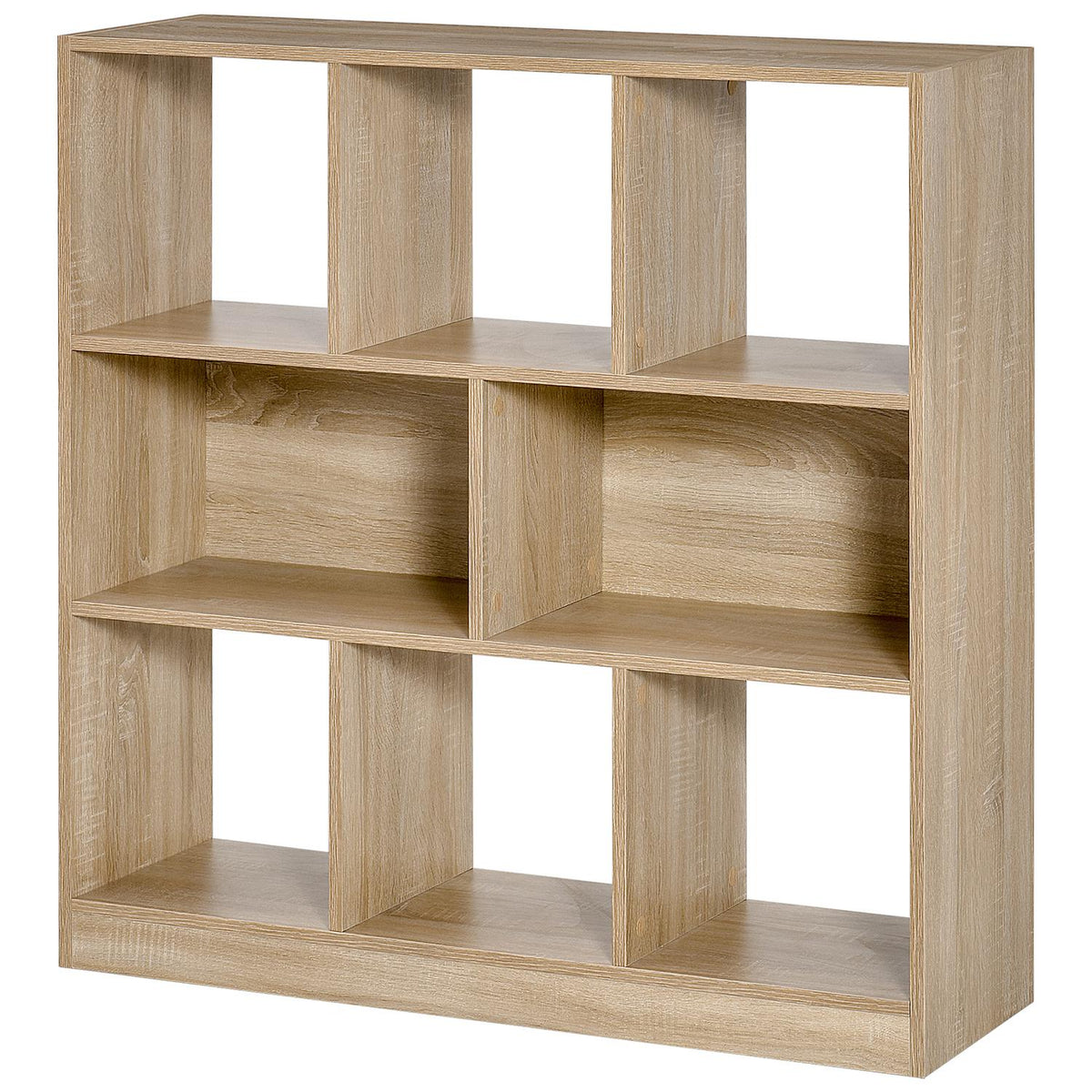 Bookshelf Natural 3-Tier Storage Shelf, Office Shelf, Display Shelf For Home Office/Living Room, 97.5X30X100Cm