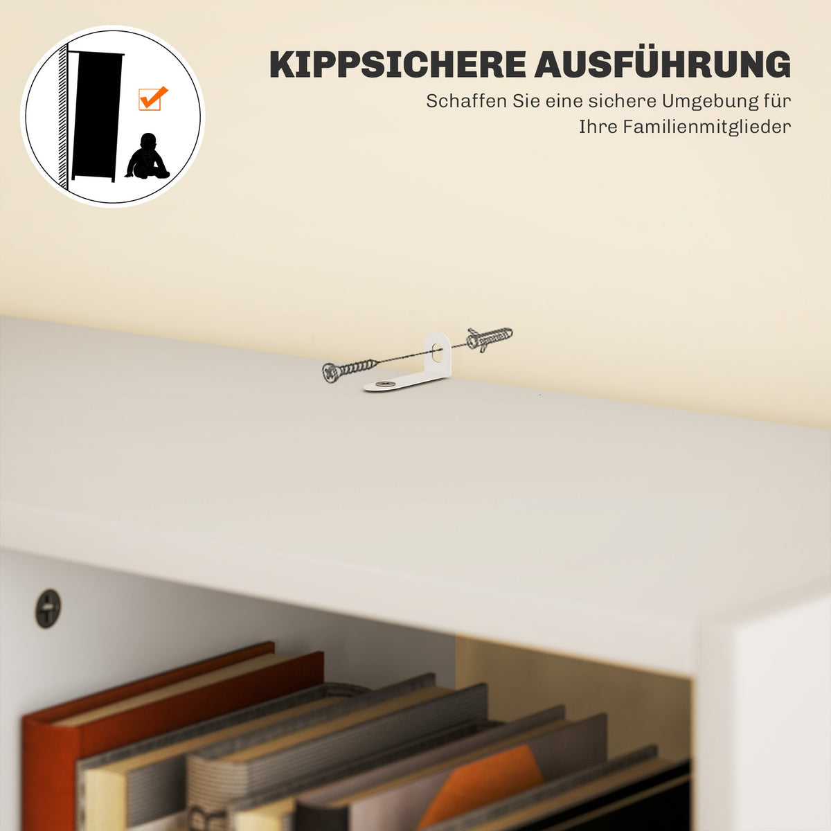 Bookshelf Standing Shelf with 9 Shelves, 1 Drawer, Storage Shelf with Anti-Tilt Safety, Office Shelf for Living Room, Office, 60 x 26 x 158 cm, White
