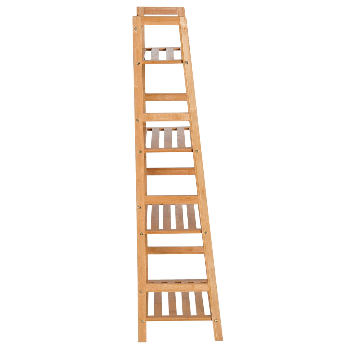 Bookshelf standing shelf with 4 levels storage shelf made of bamboo office shelf for living room, bedroom, office, natural |
