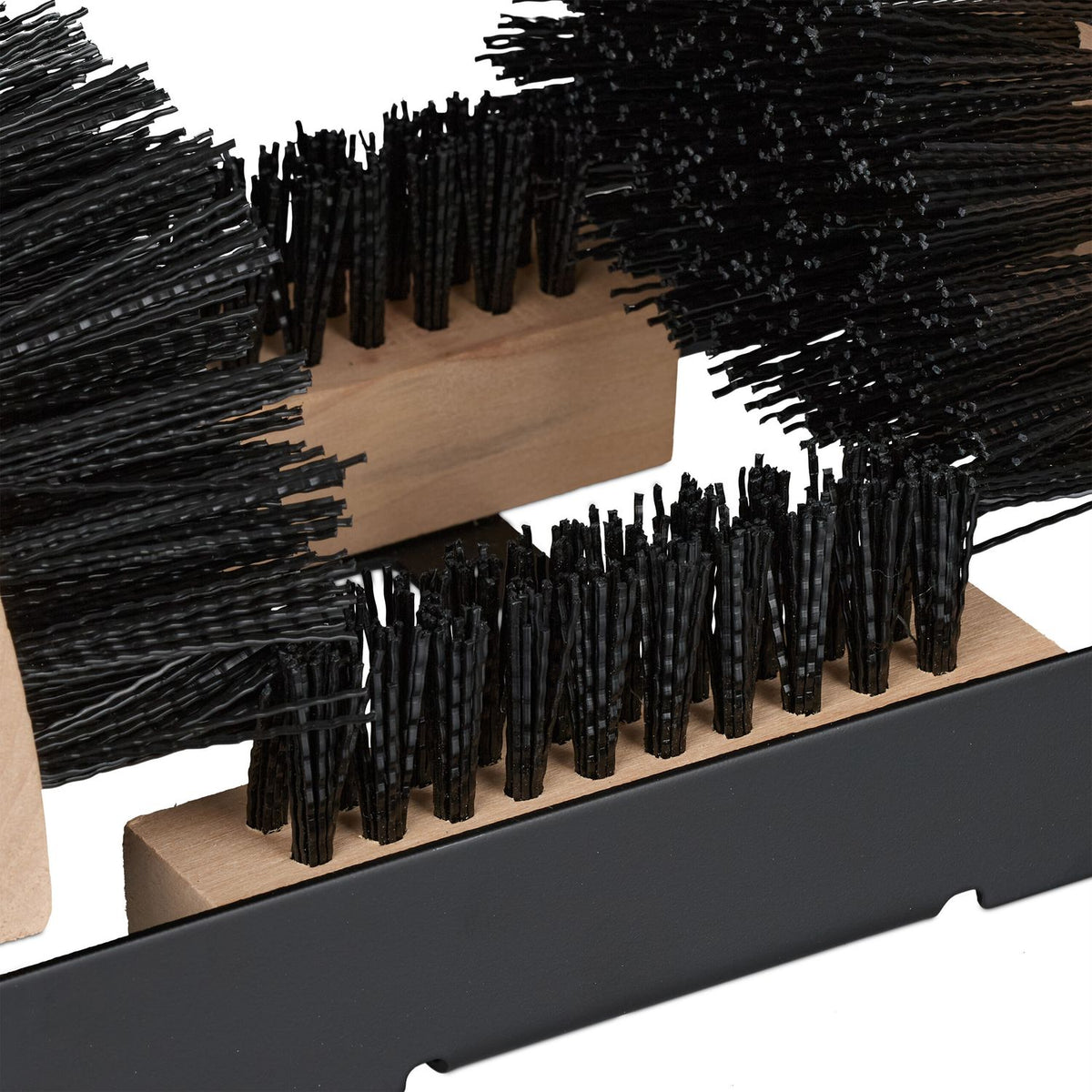 Boot Scraper with Triple-Sided Cleaning Brushes