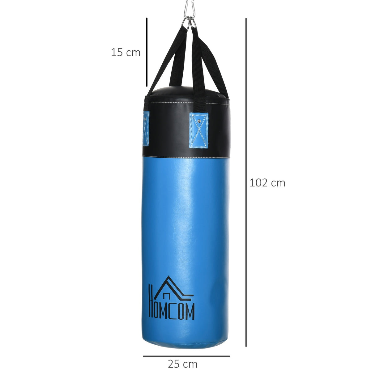 Boxing Gloves, Filled, 100 Kg, Ø25 X 120 Cm, Blue