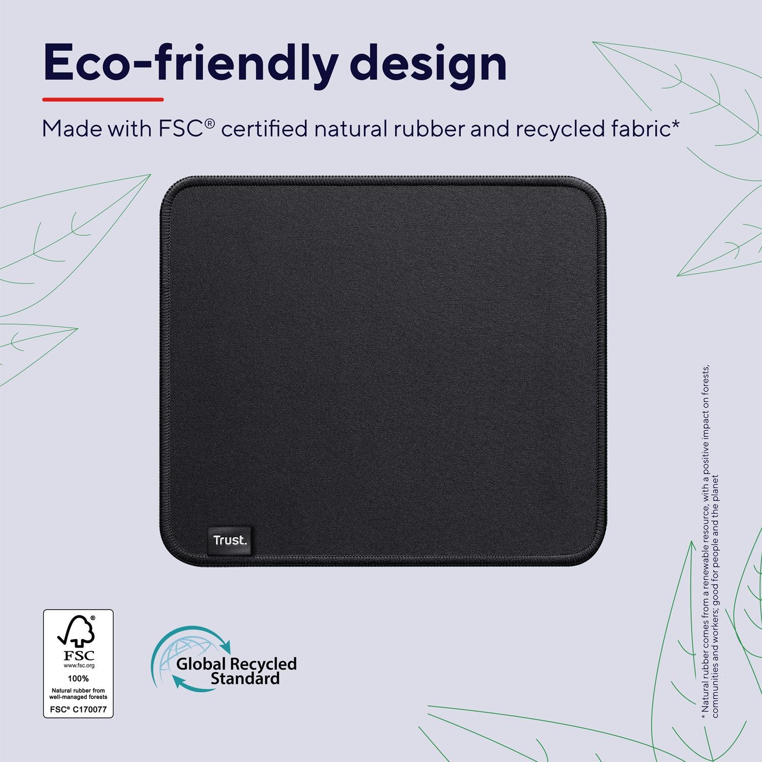 Boye Mousepad made of 100% recycled material Eco Black