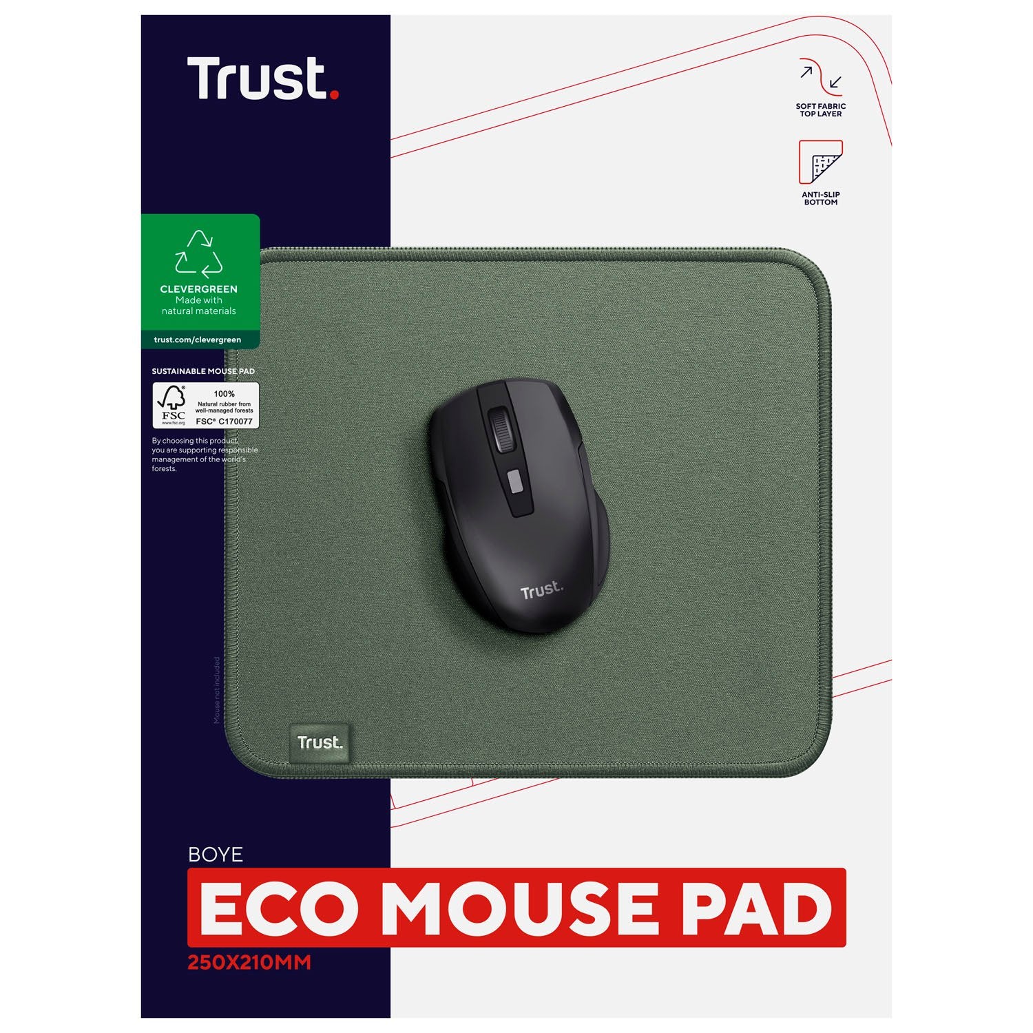 Boye Mousepad made of 100% recycled material Eco Green