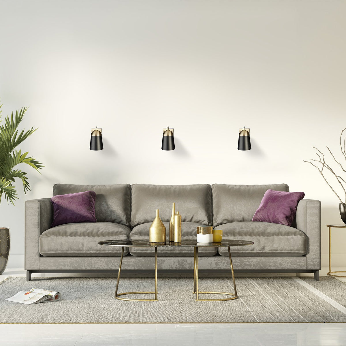 Brass wall lamp