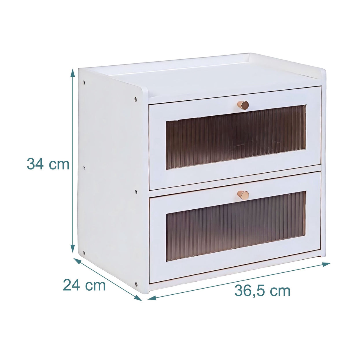 Bread Bin, Bamboo 2-Tier With Viewing Window