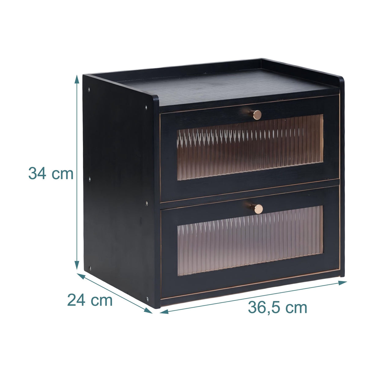 Bread Bin, Bamboo 2-Tier With Viewing Window