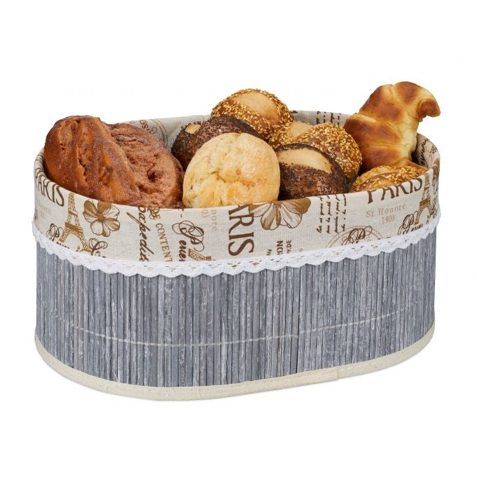 Bread basket Paris in grey