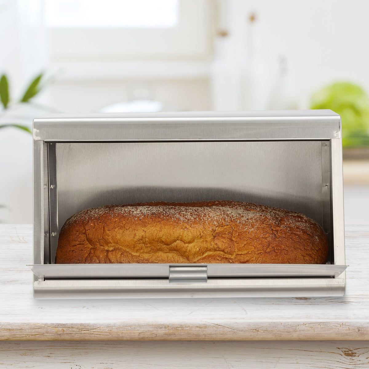 Bread basket in stainless steel