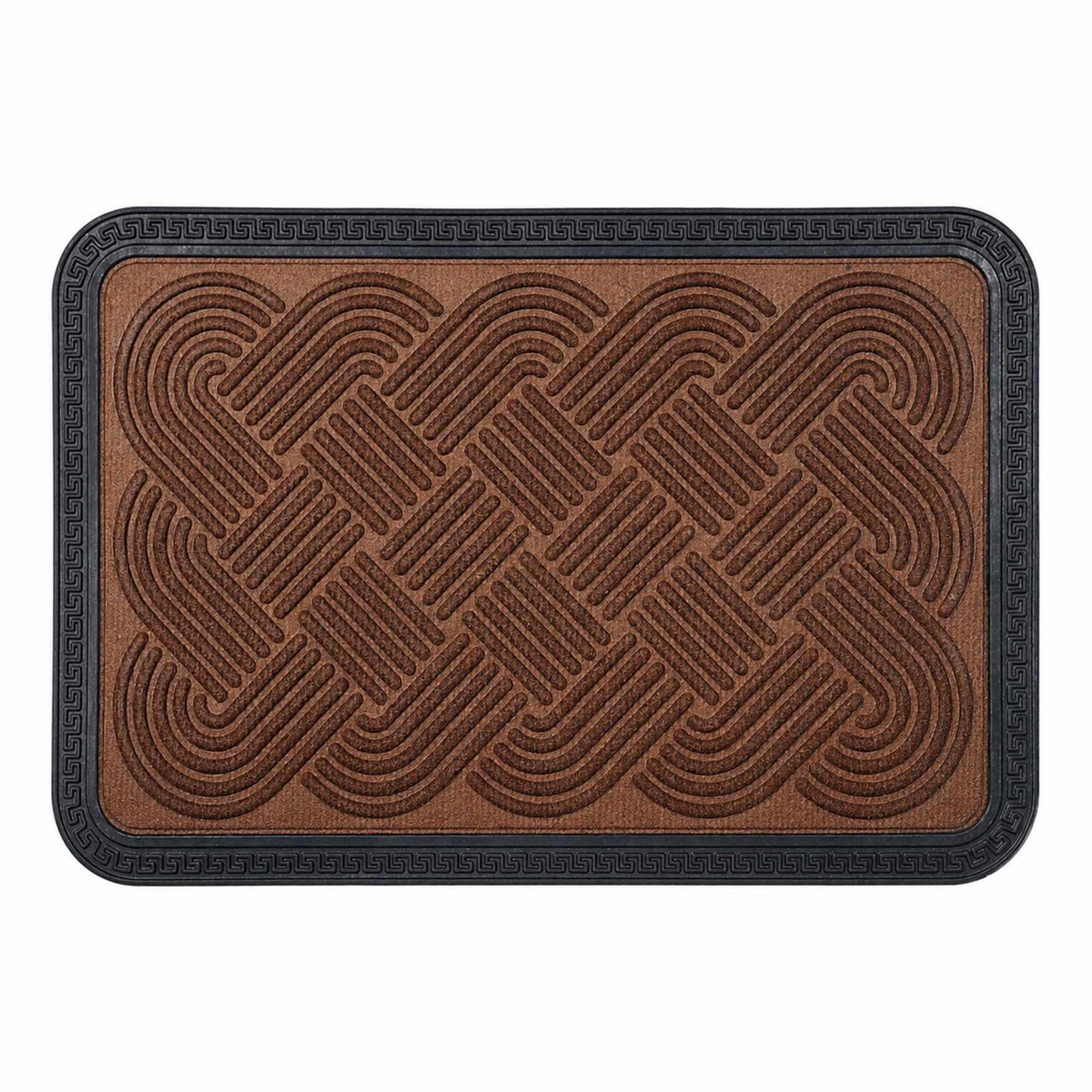 Brown Polypropylene Doormat, 60 x 40 cm, Weatherproof