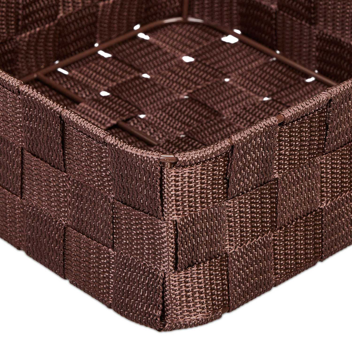 Brown storage basket set of 3