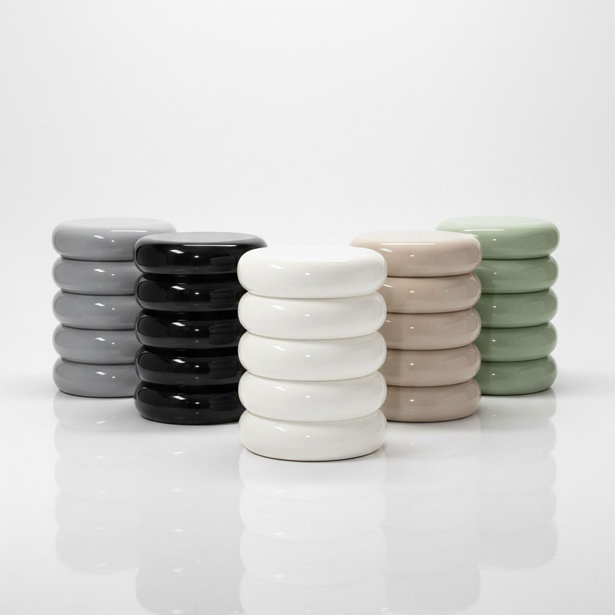 Bubble Design Iron Side Table & Stool
