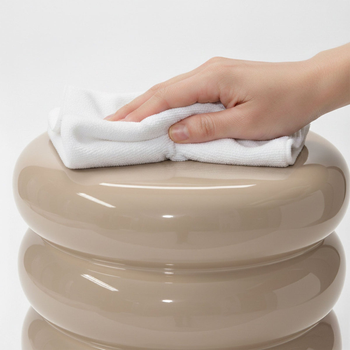 Bubble Design Iron Side Table and Stool