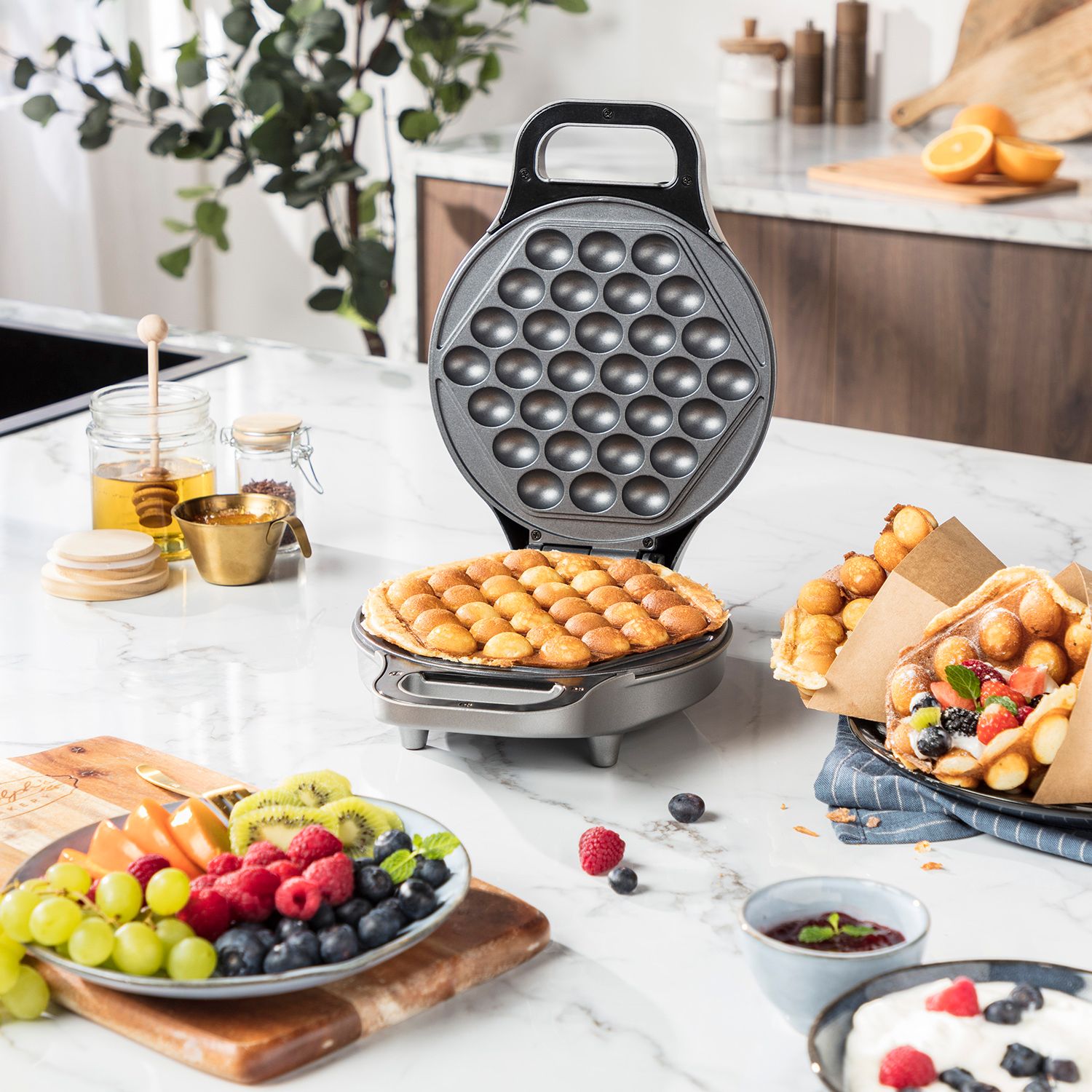 Bubble waffle iron 132465 Ø 20 cm - Rotation function