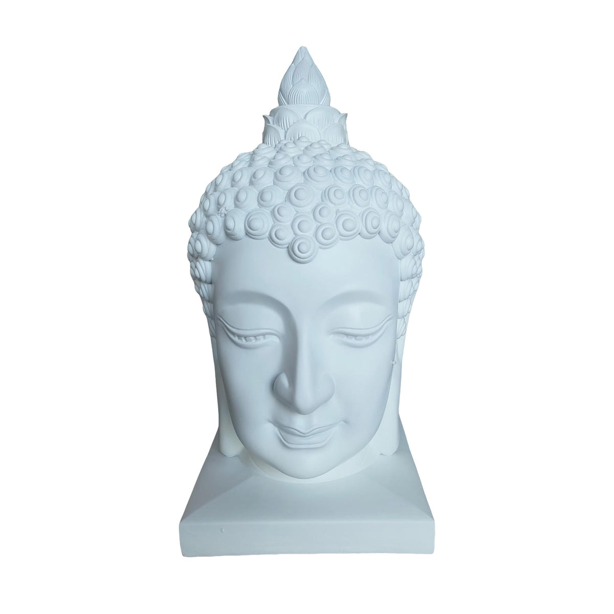 Buddha Head Sculpture, 60cm, Weatherproof Polyresin
