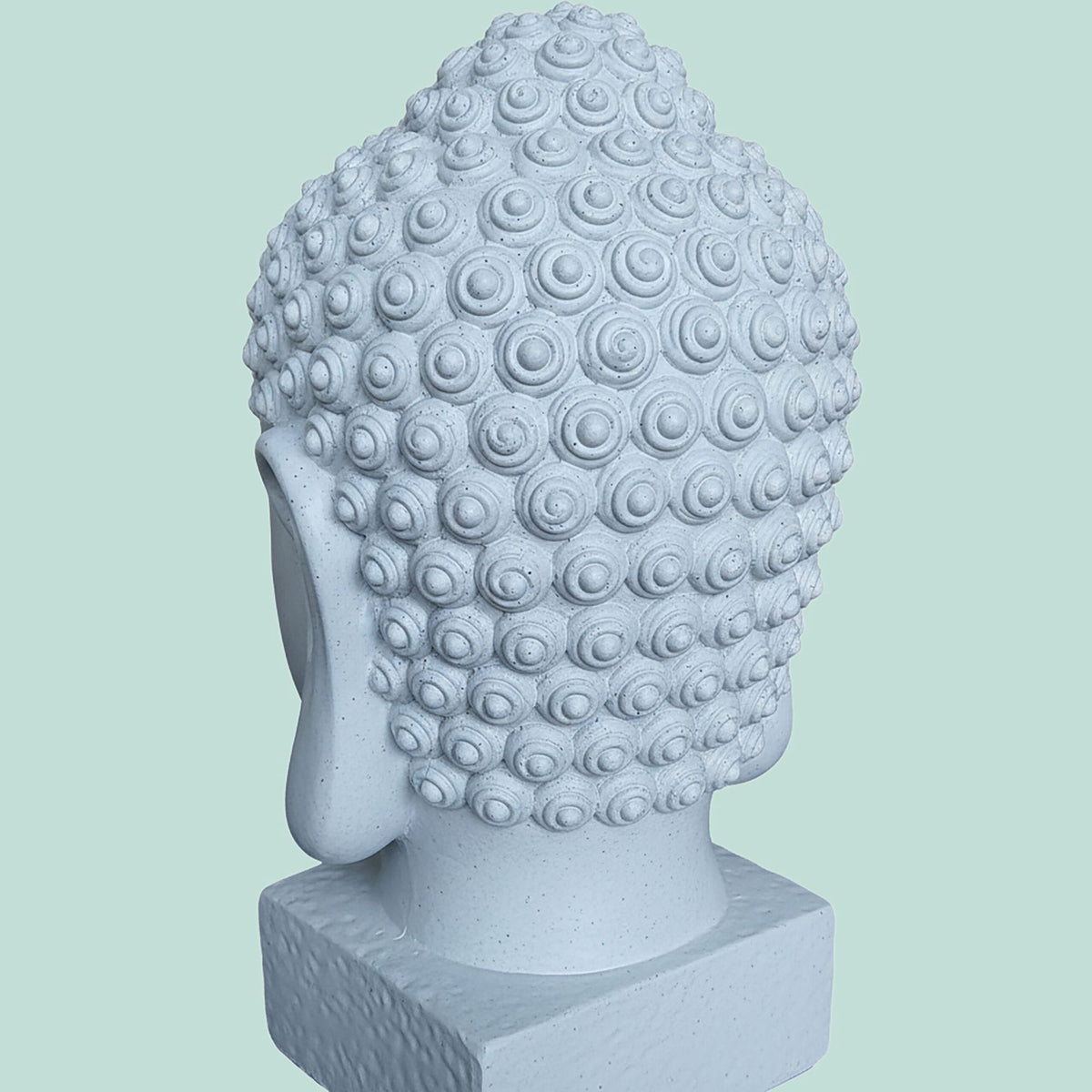 Buddha Head Sculpture, 70cm, Weatherproof Polyresin