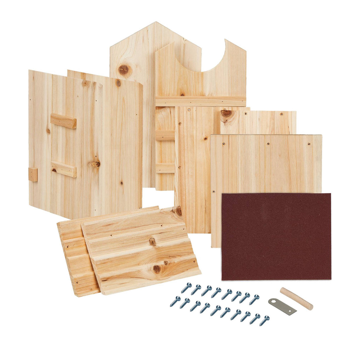Building kit for nest box for owl