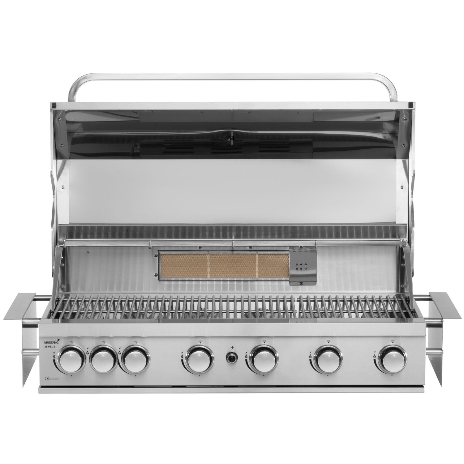 Built-In Gas Grill, 6 Burners, Stainless Steel, 95x46 cm