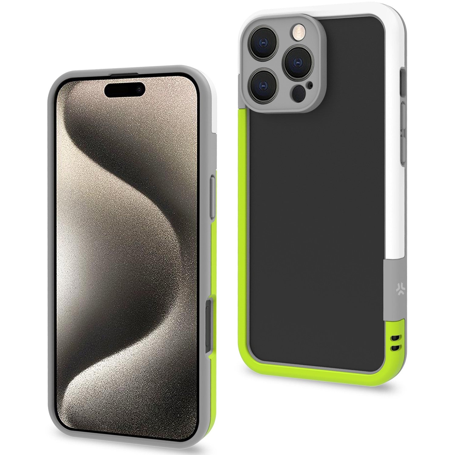 Bumper iPhone 16 Pro Max White/Lime Green
