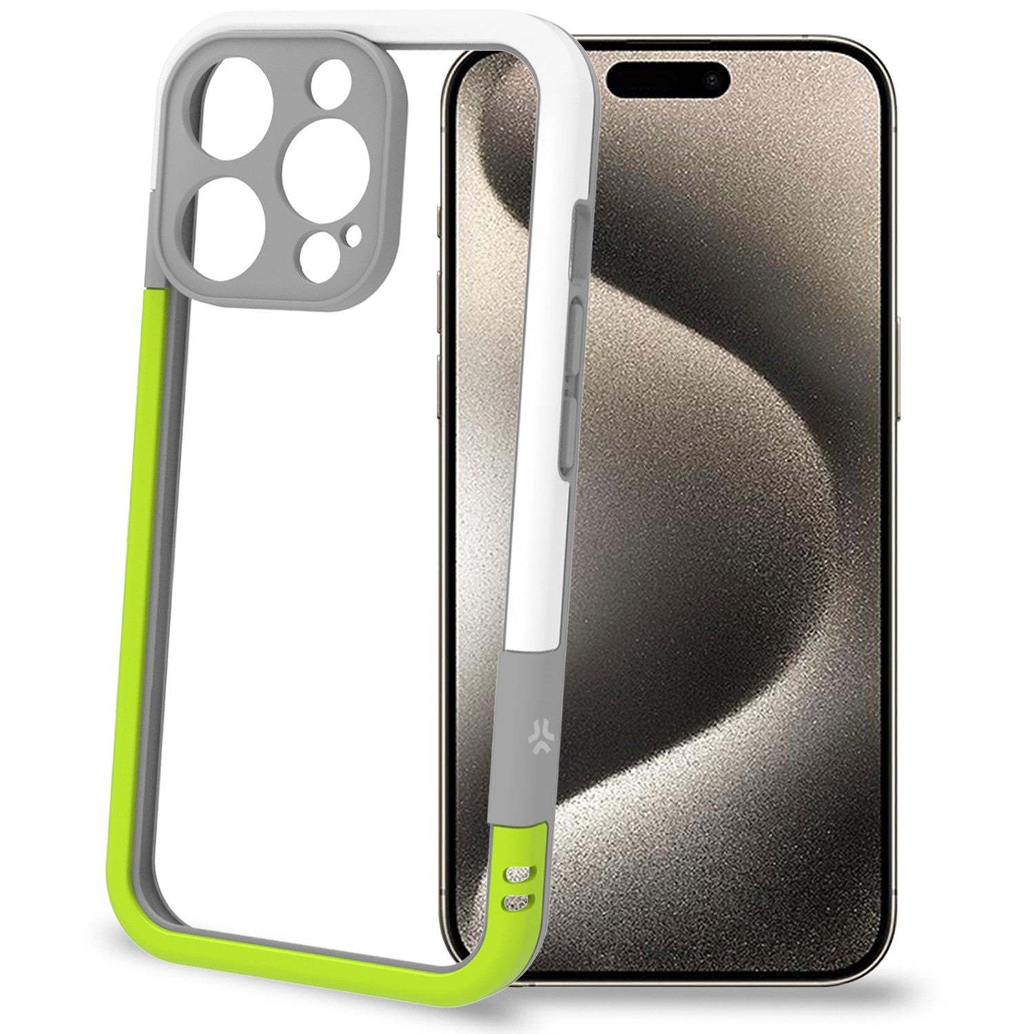 Bumper iPhone 16 Pro White/Lime Green