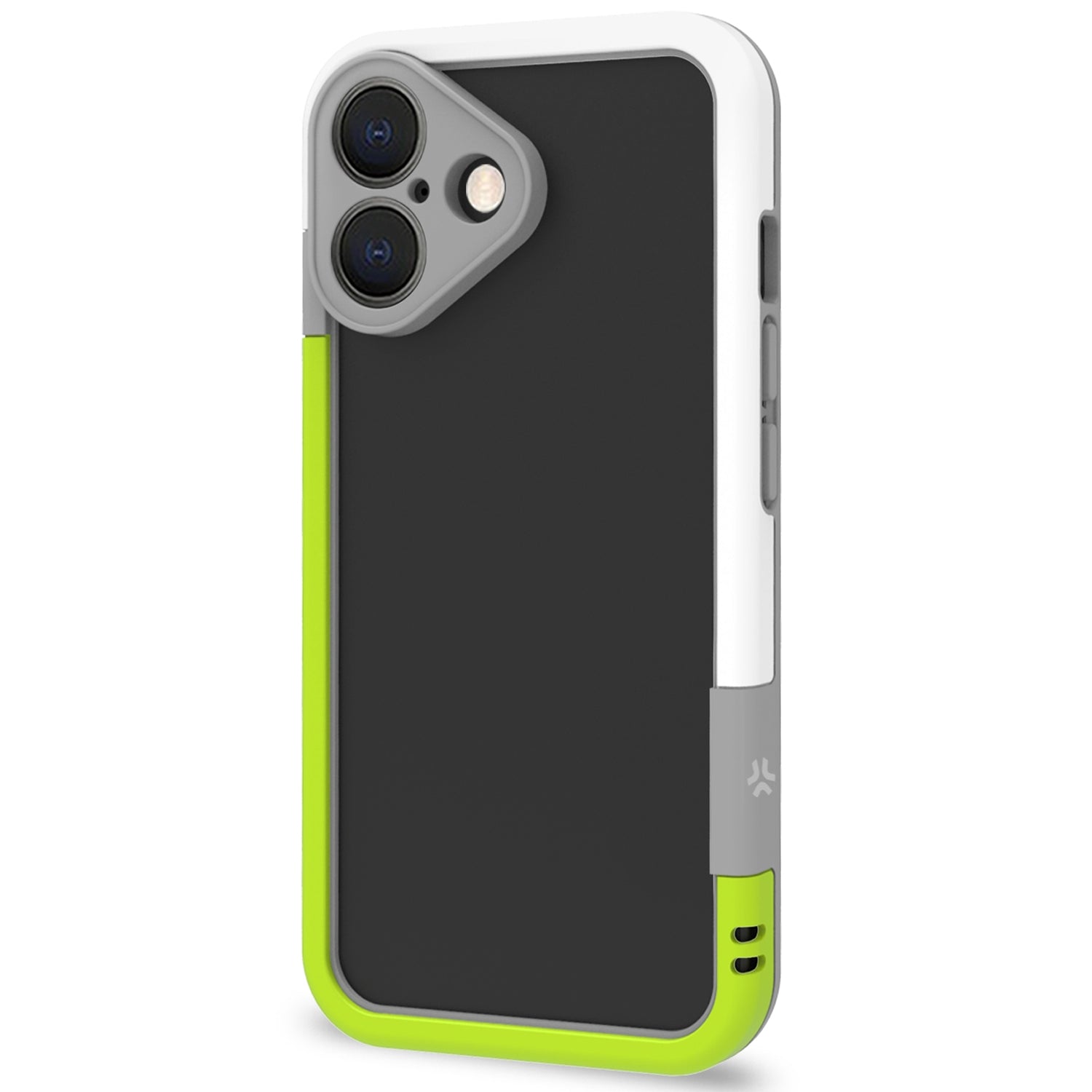 Bumper iPhone 16 White/Lime Green