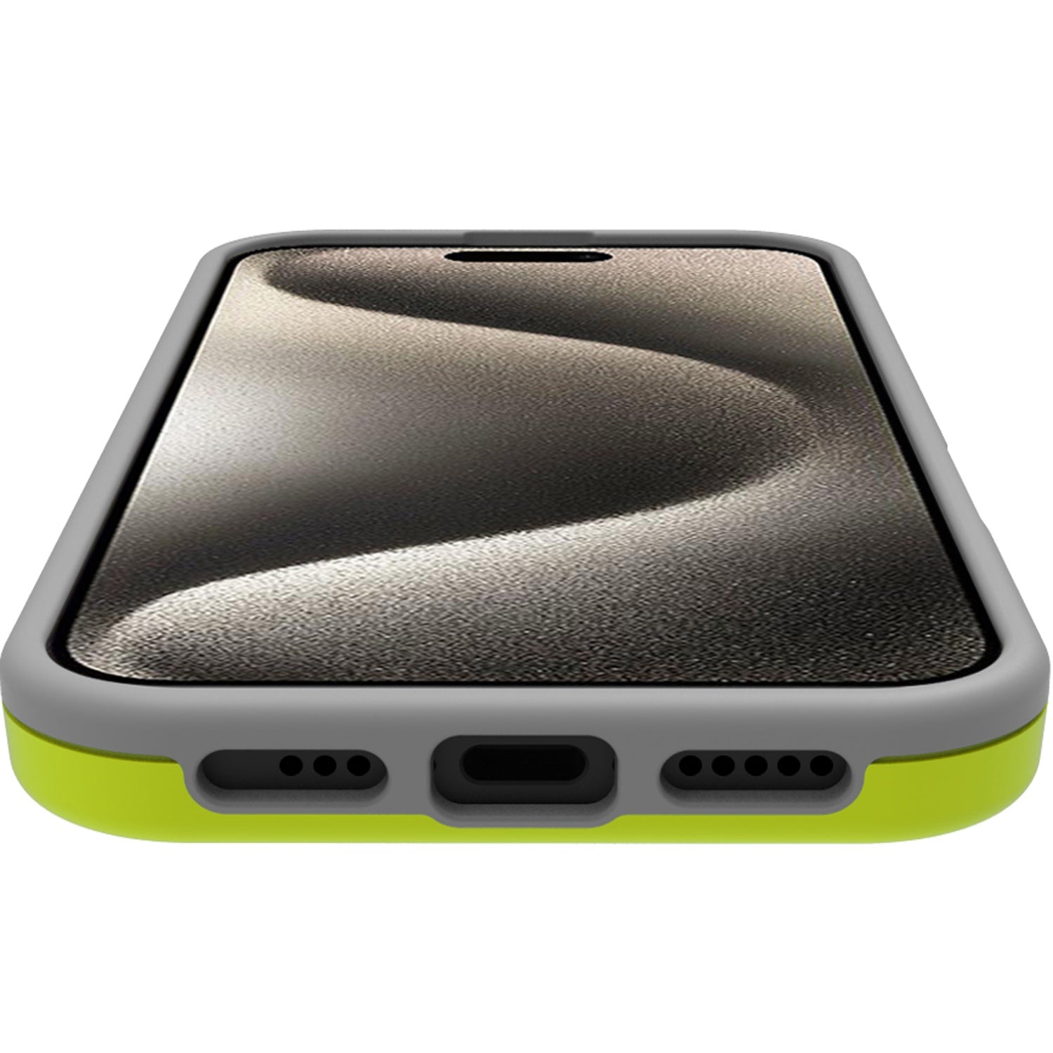 Bumper iPhone 16 White/Lime Green