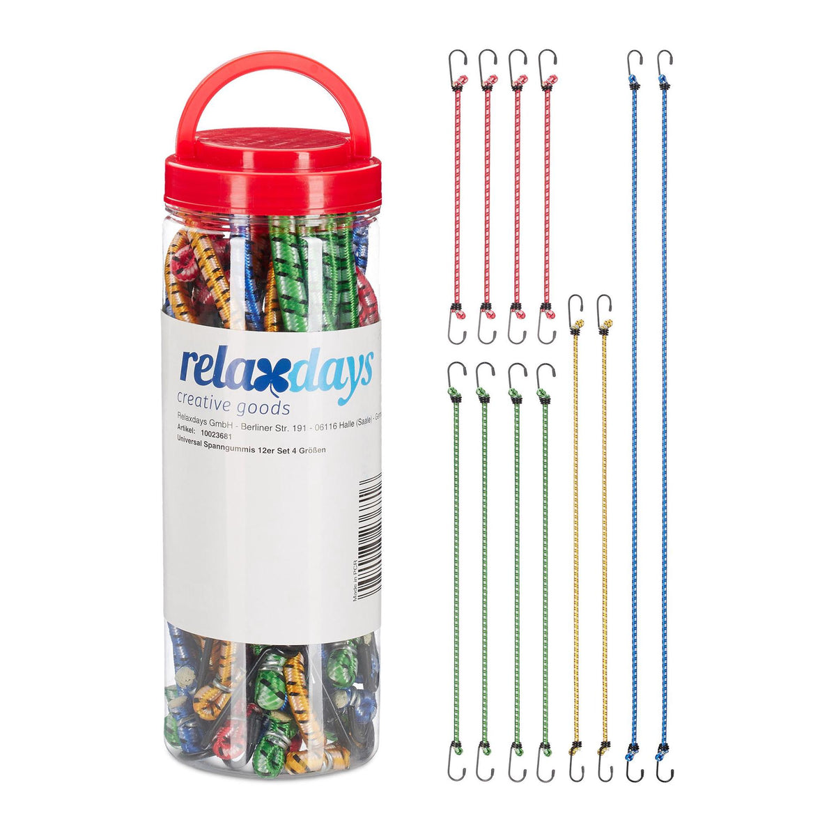 Bungee Cord Set Of 12 4 Sizes