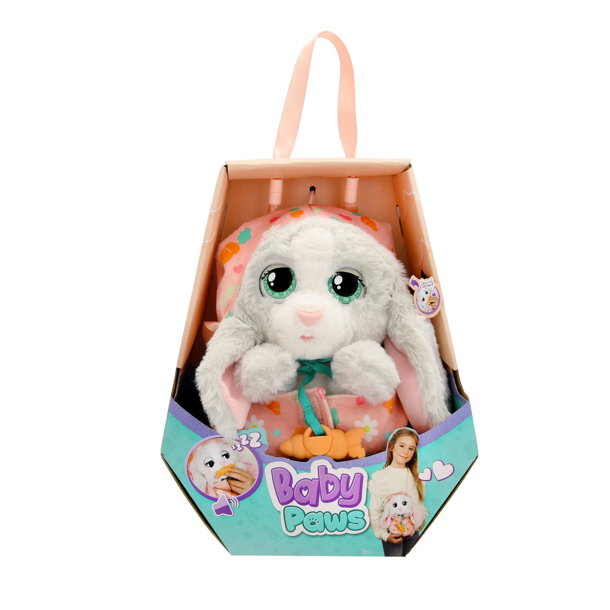 Bunny Plush Toy with Blanket & Sound, 24 cm