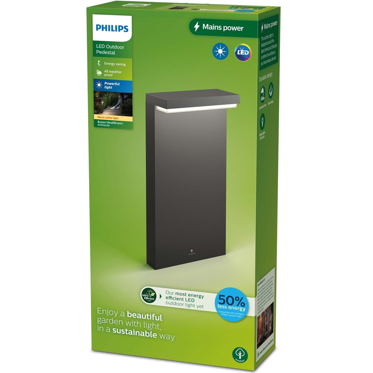 Bustan Pedistal Ultra Efficient LED 3.8W 800lm Anthracite