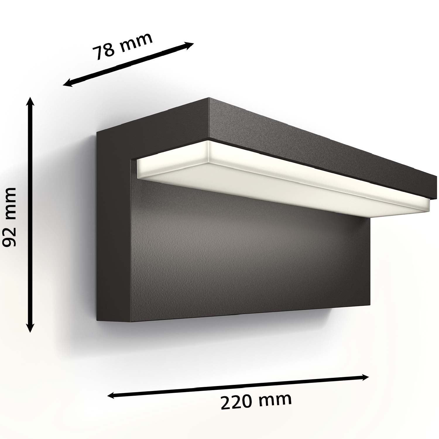 Bustan Wall Ultra Efficient LED 3.8W 800lm Anthracite