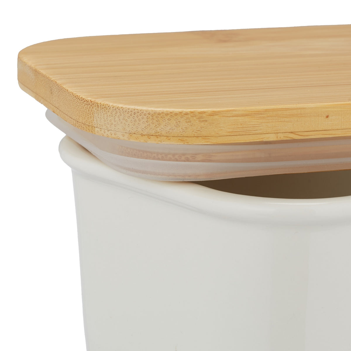 Butter dish ceramic & bamboo