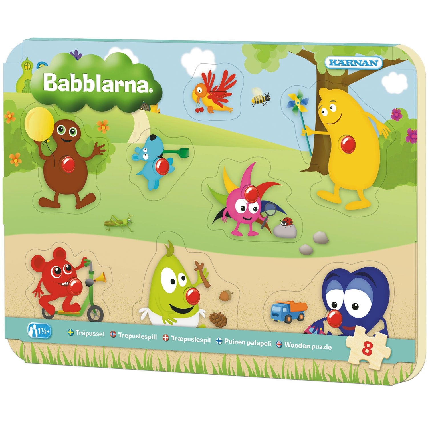 Button puzzle Babblers 8 pieces