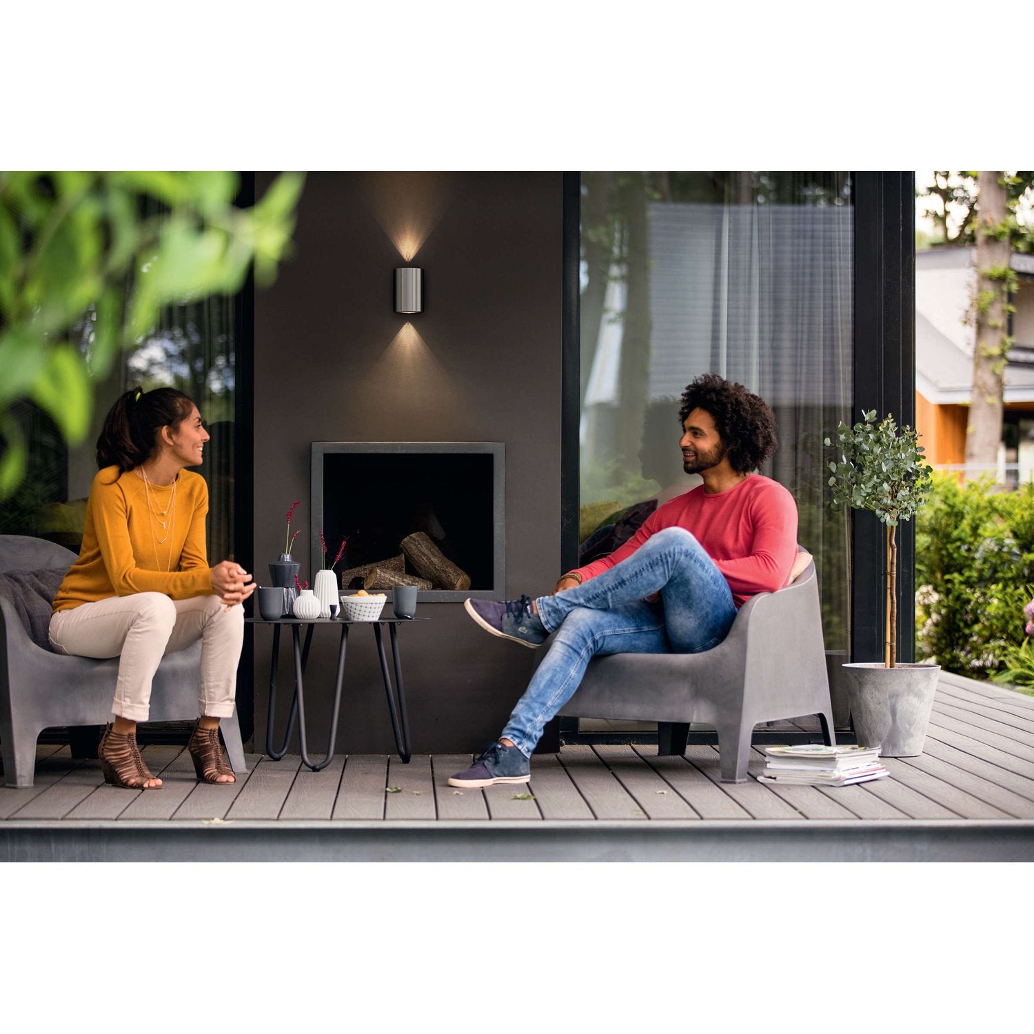 Buxus Wall Lamp Inox 2x4.5W