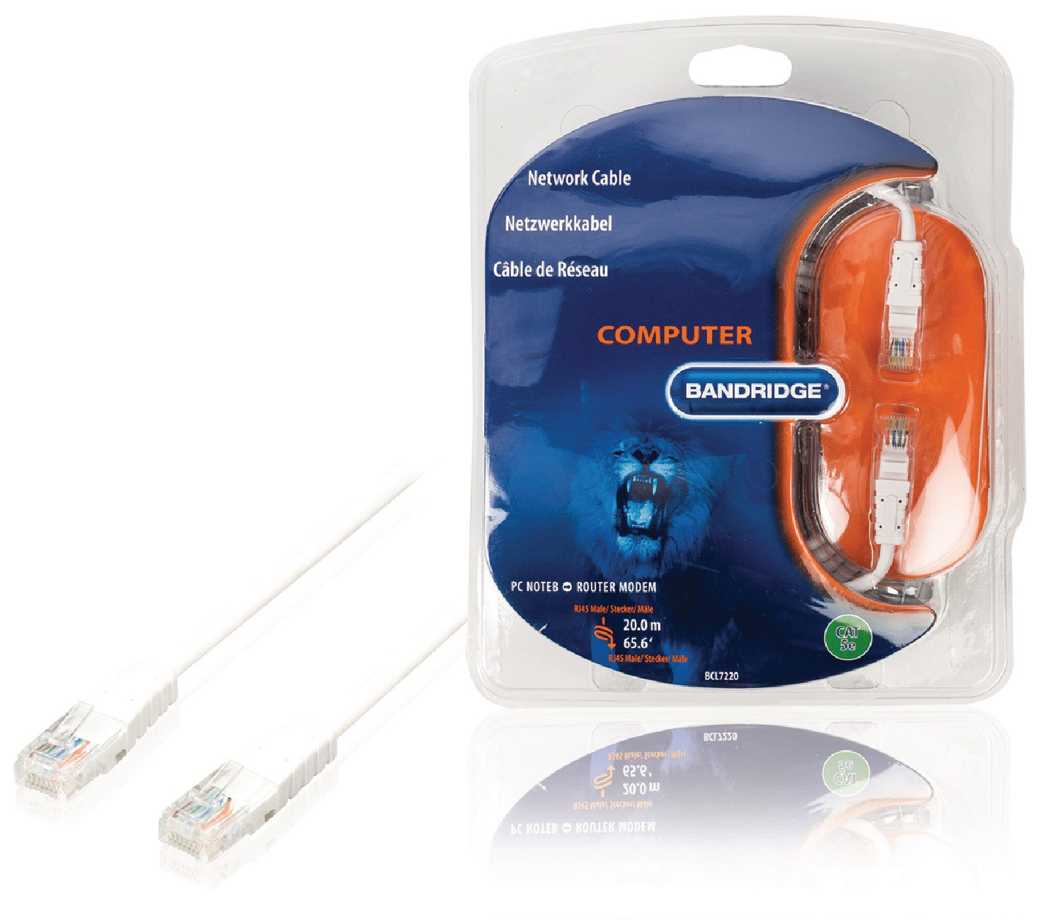 CAT5e UTP Network Cable RJ45 (8P8C) Male - RJ45 (8P8C) Male 20.0 m White