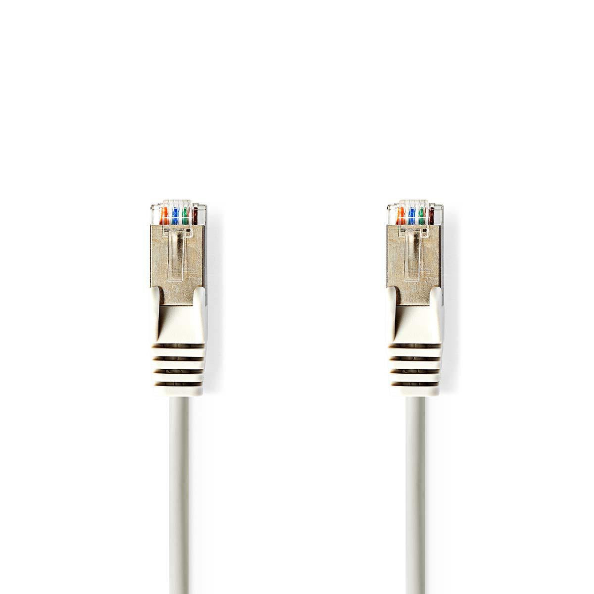 CAT5e network cable | SF/UTP | RJ45 male | RJ45 male | 7.50 m | Round | PVC | Gray | Plastic bag