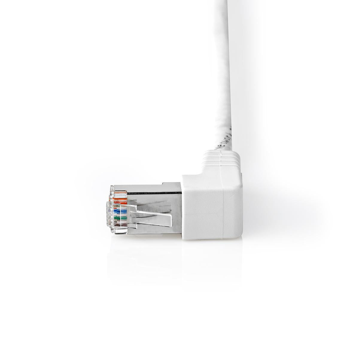 CAT6 F/UTP network cable RJ45 male - RJ45 male, angled 5.00 m white