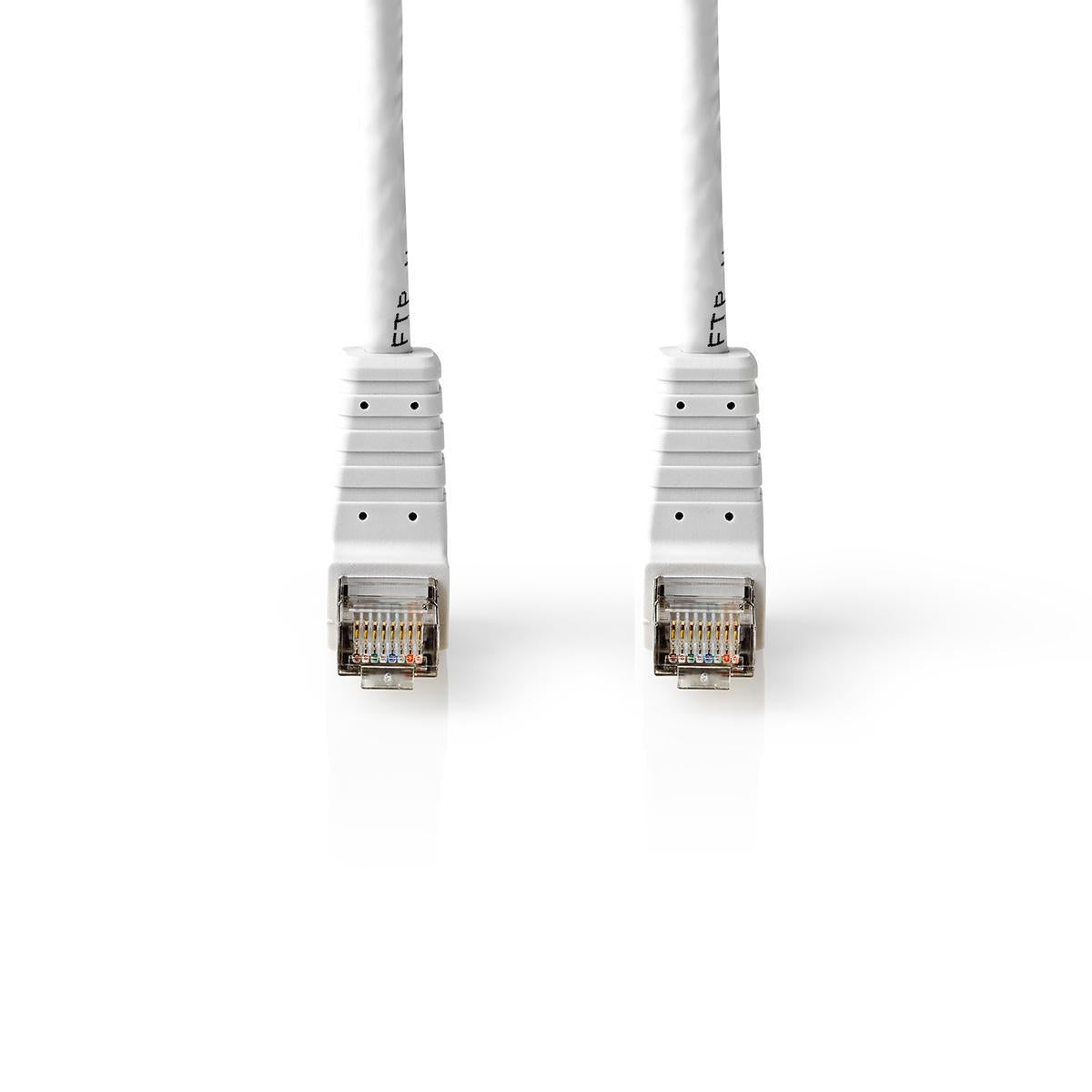 CAT6 F/UTP network cable RJ45 male - RJ45 male, angled 5.00 m white
