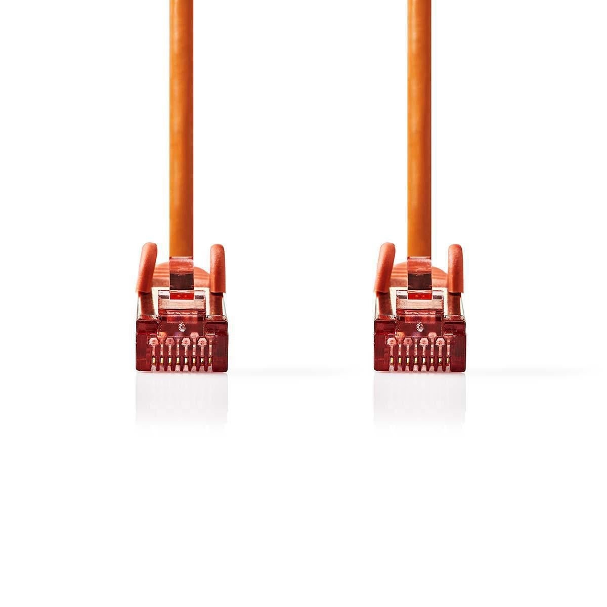CAT6 Network Cable | RJ45 male | RJ45 male | S/FTP | 10.0 m | Round | LSZH | Orange | Envelope