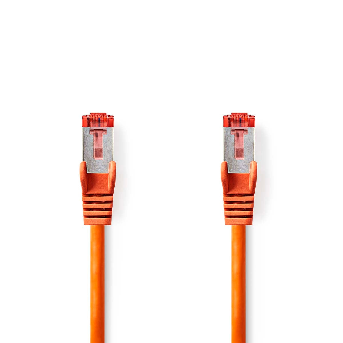 CAT6 Network Cable | RJ45 male | RJ45 male | S/FTP | 10.0 m | Round | LSZH | Orange | Envelope