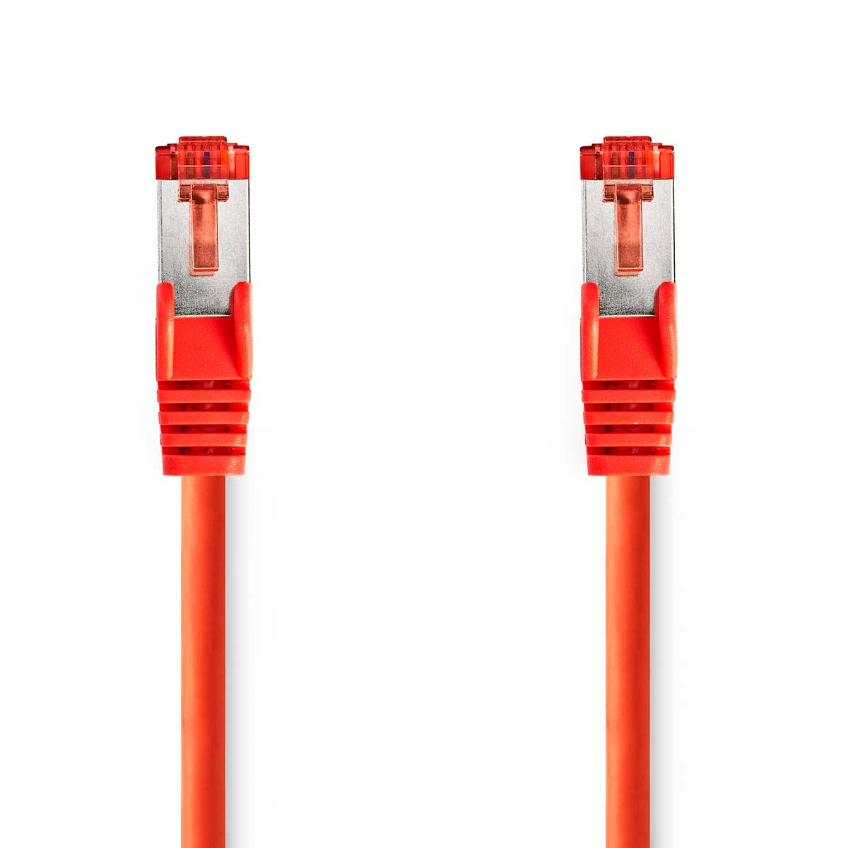 CAT6 Network Cable | RJ45 male | RJ45 male | S/FTP | 15.0 m | Round | LSZH | Red | Plastic bag