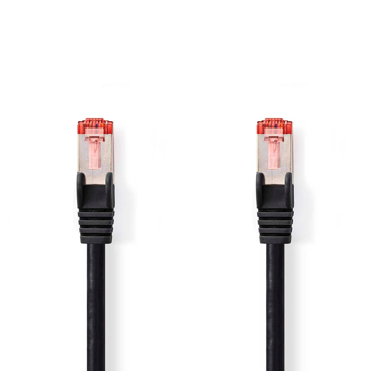 CAT6 Network Cable | RJ45 male | RJ45 male | S/FTP | 20.0 m | Round | LSZH | Black | Label