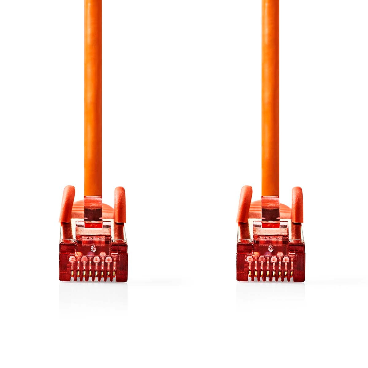 CAT6 Network Cable | RJ45 male | RJ45 male | S/FTP | 2.00 m | Round | LSZH | Orange | Plastic bag