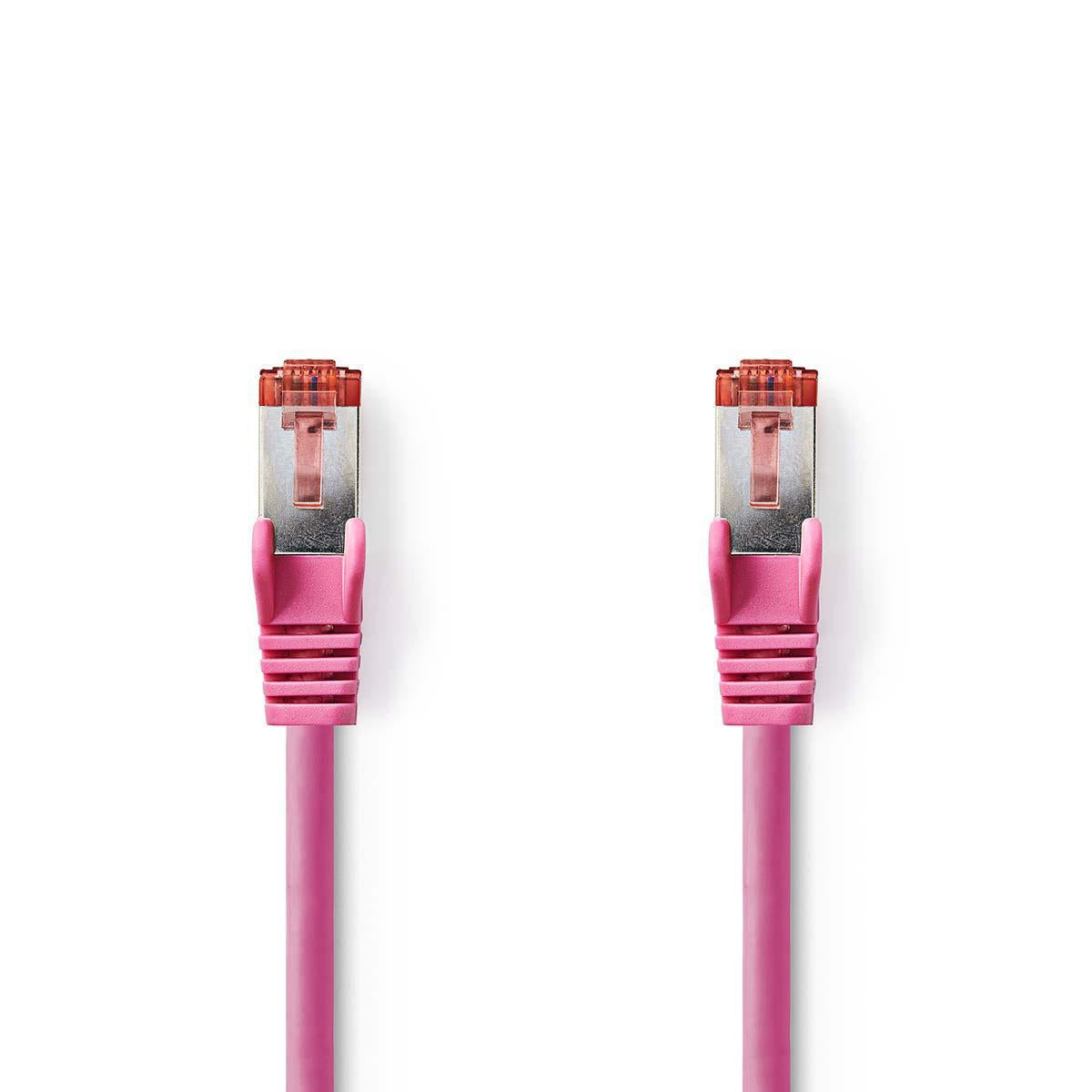 CAT6 Network Cable | RJ45 male | RJ45 male | S/FTP | 20.0 m | Round | LSZH | Pink | Plastic bag